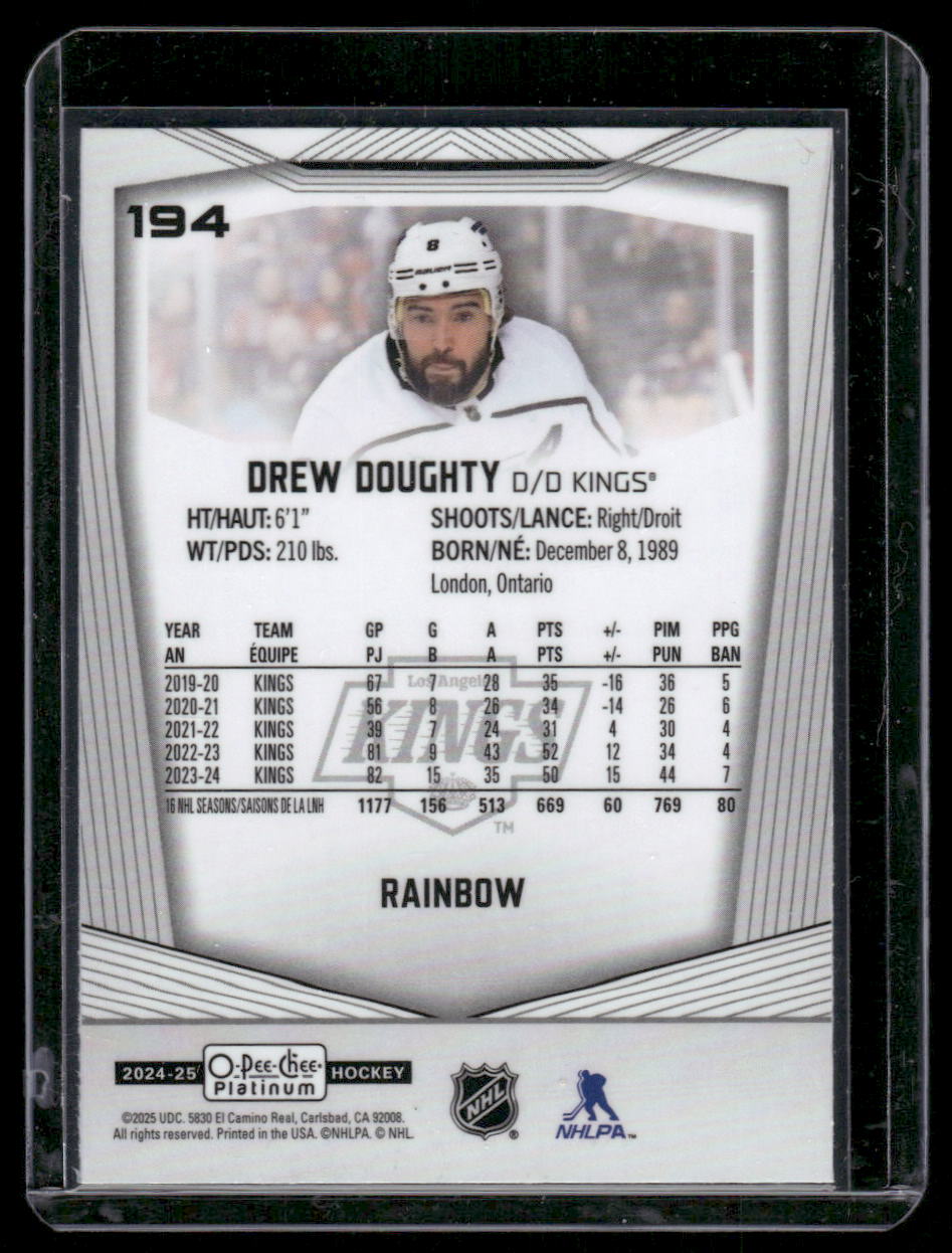 2024-25 O-Pee-Chee Platinum #194 Drew Doughty Rainbow