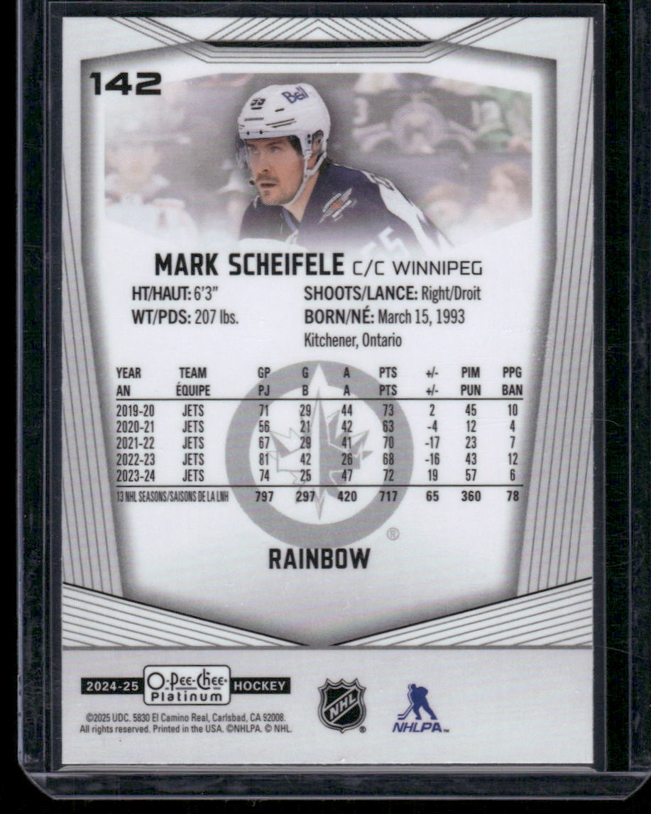 2024-25 O-Pee-Chee Platinum #142 Mark Scheifele Rainbow