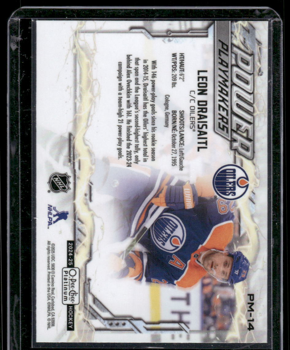 2024-25 O-Pee-Chee Platinum #PM-14 Leon Draisaitl Power Playmakers