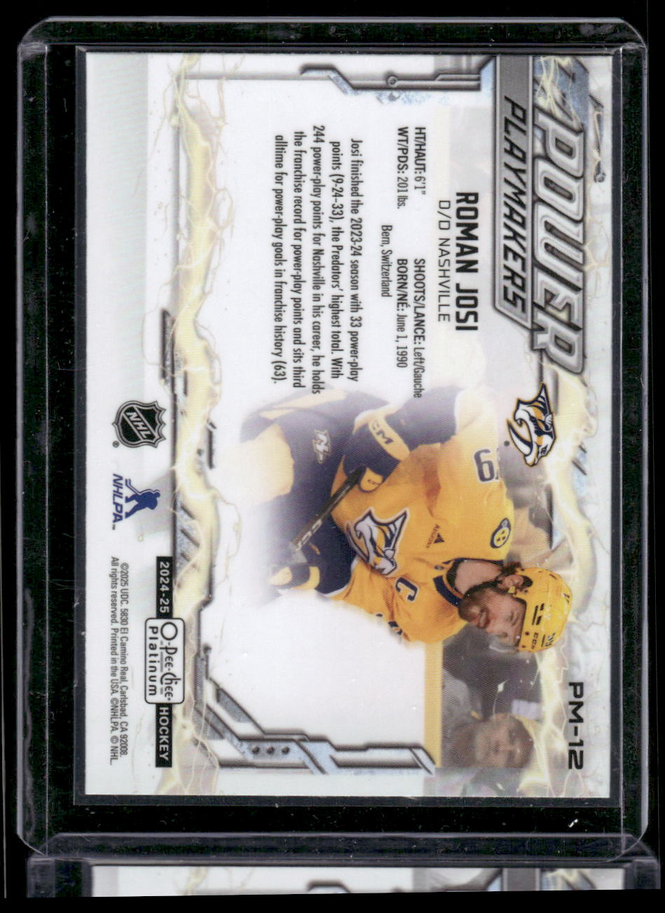 2024-25 O-Pee-Chee Platinum #PM-12 Roman Josi Power Playmakers