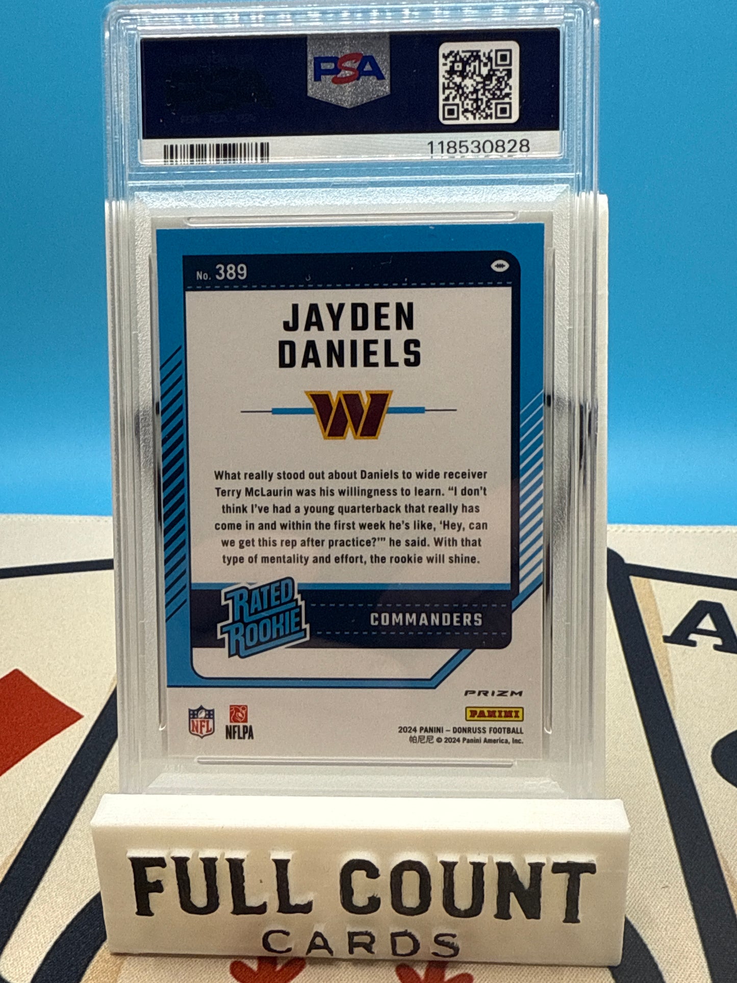 2024 Panini Donruss - Rated Rookie Jayden Daniels #389 Optic Preview Red Wave