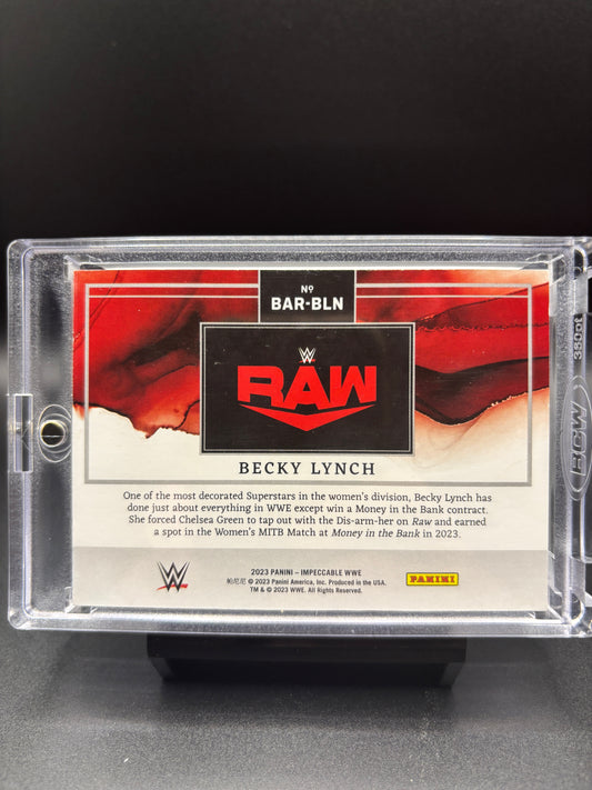 2023 Panini Impeccable WWE - WWE Logo Silver - Becky Lynch - BAR-BLN 13/35