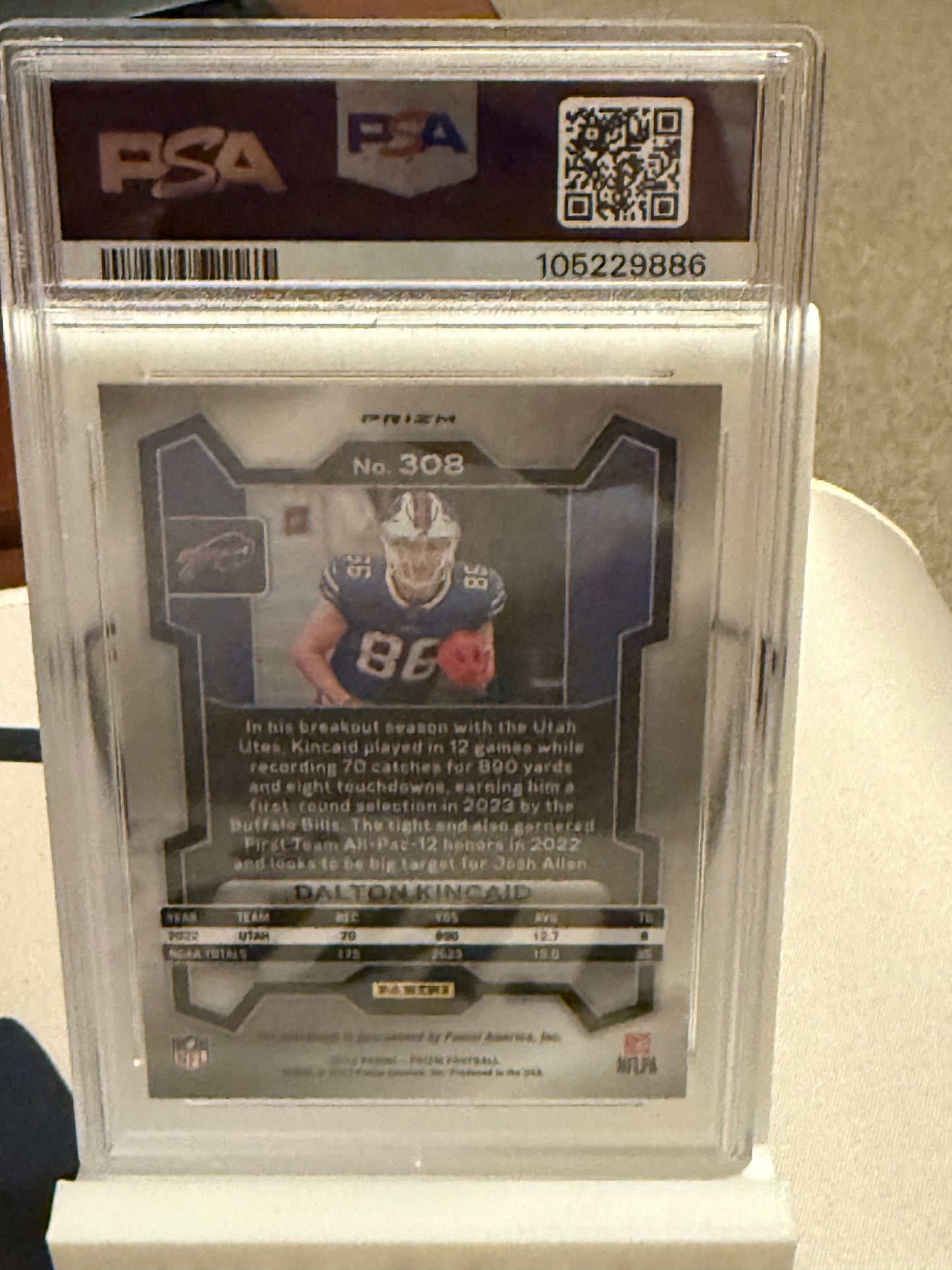 2023 Prizm Dalton Kincaid Auto #308 Gem Mint PSA 10 (RC)