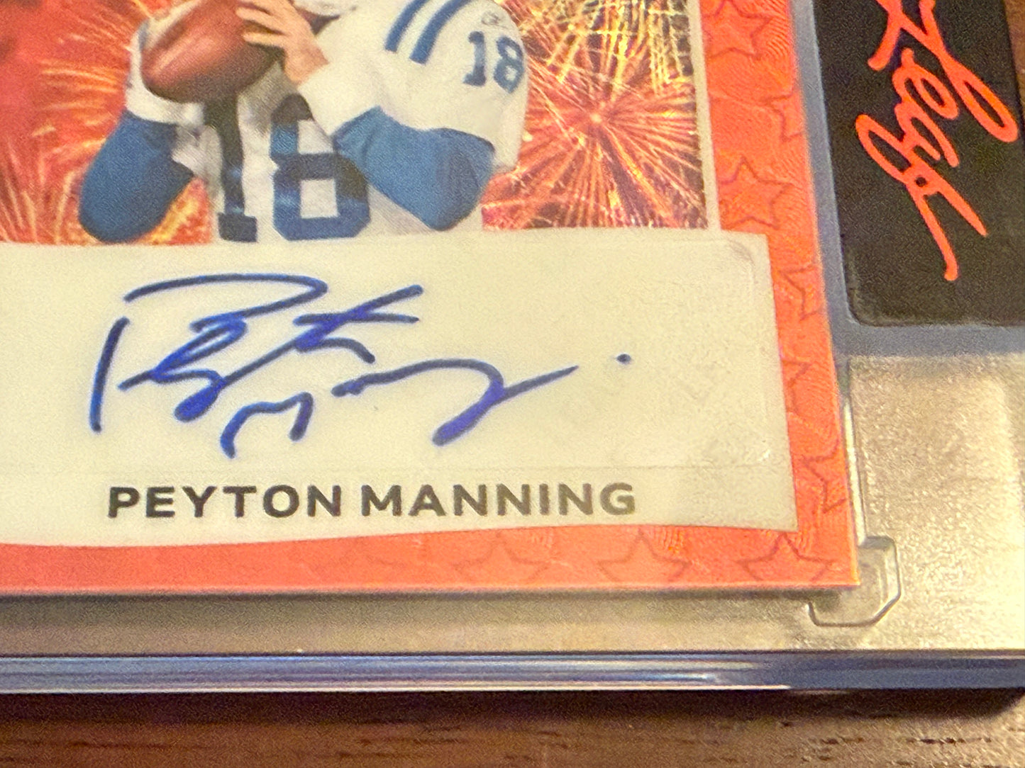 2025 Leaf Metal Peyton Manning Auto 1/1 Red Fireworks Patriotic BA-PM2 Colts 🔥