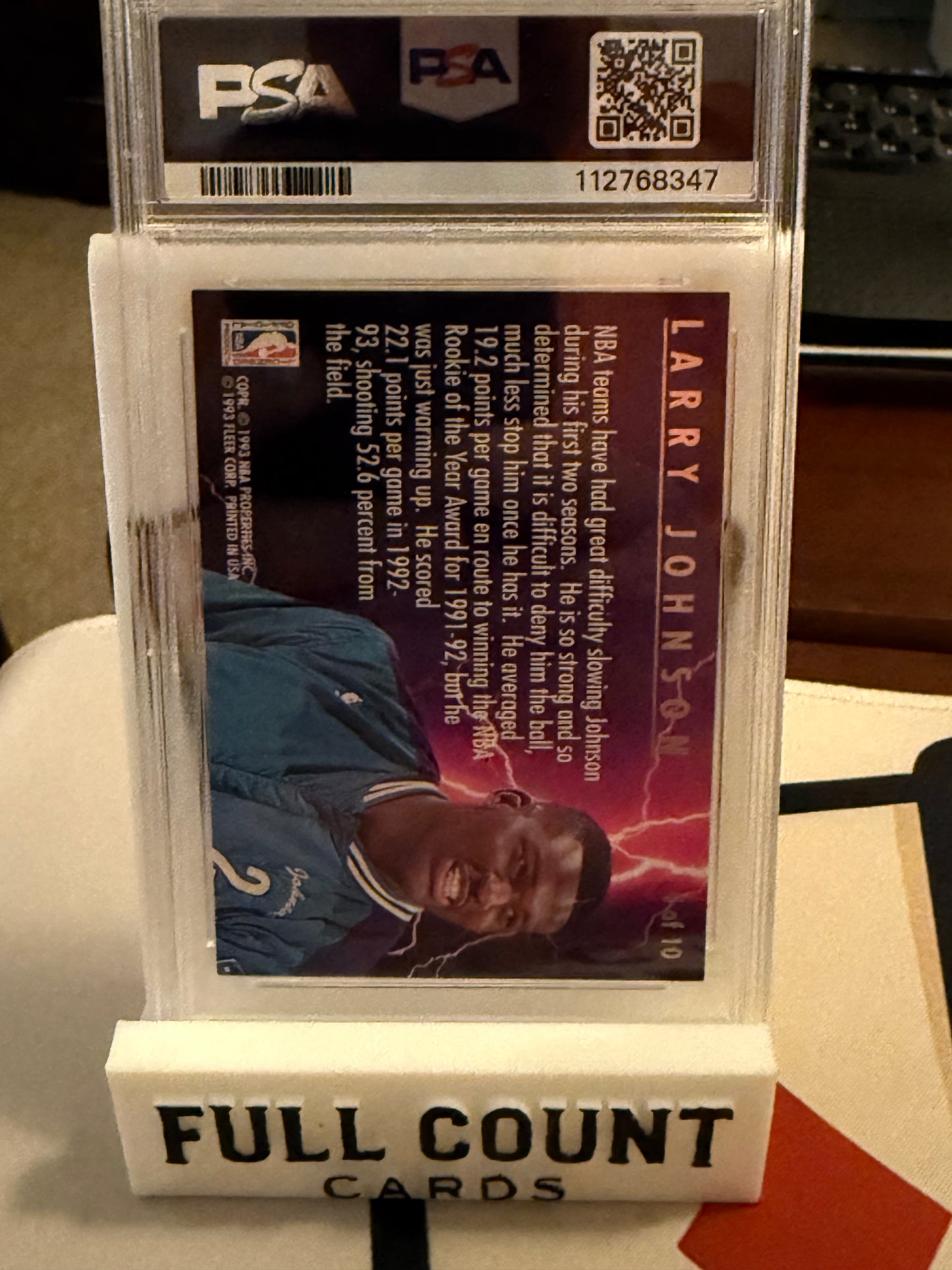 1993 Ultra Larry Johnson Scoring Kings #4 Gem Mint 9