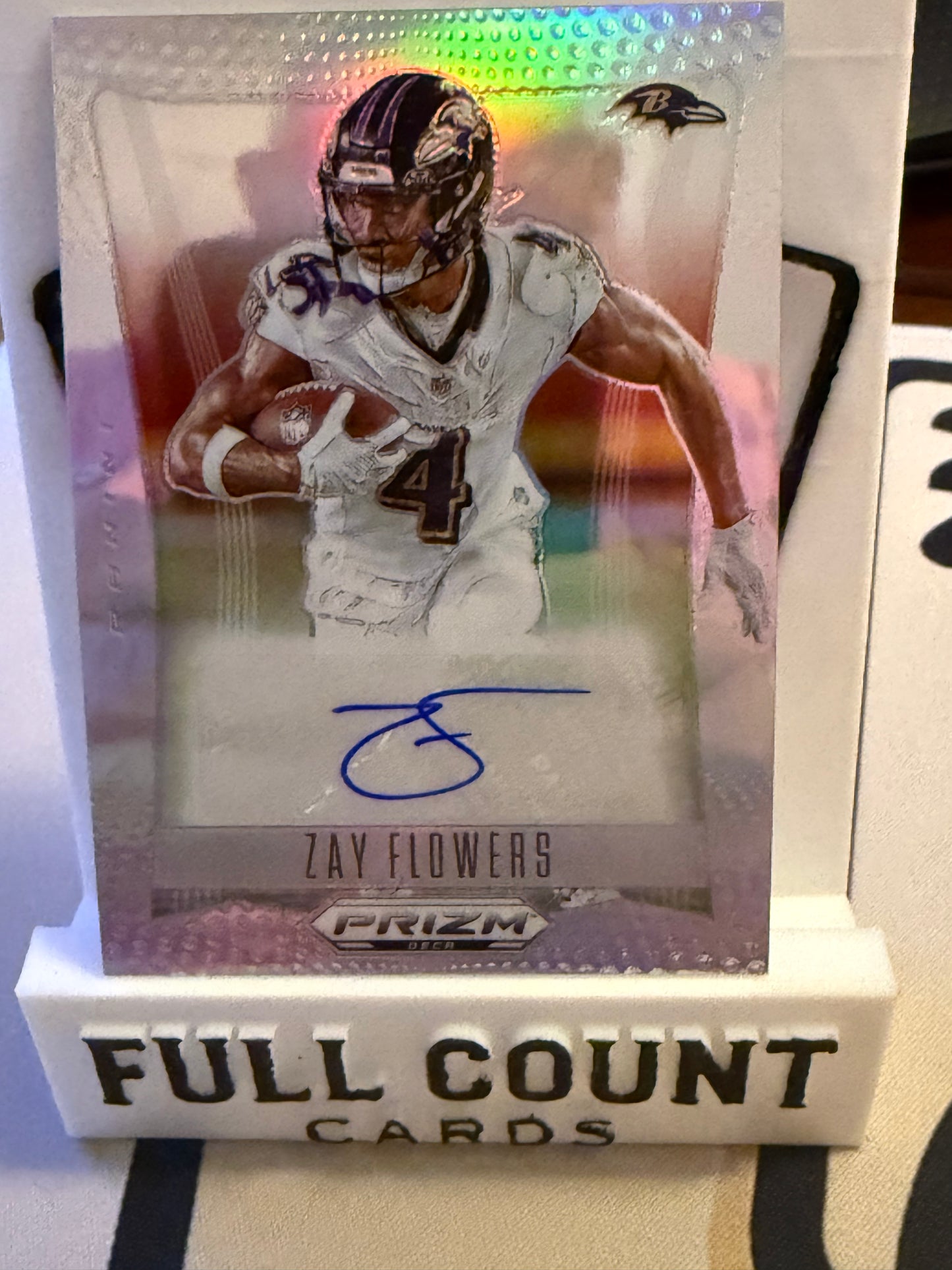 2024 Panini Prizm Deca - Signatures Zay Flowers #S-ZFS Silver Prizm (AU)