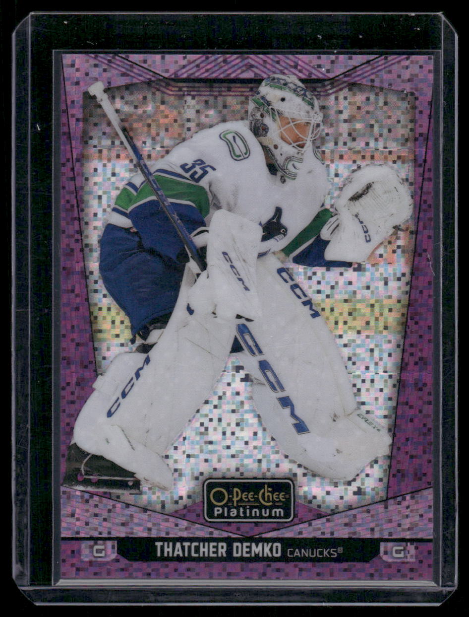 2024-25 O-Pee-Chee Platinum #166 Thatcher Demko Violet Pixels