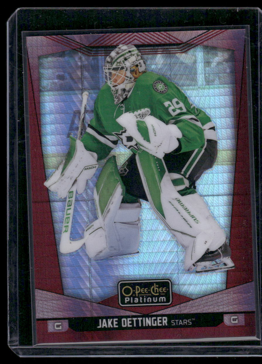 2024-25 O-Pee-Chee Platinum #191 Jake Oettinger Red Prism