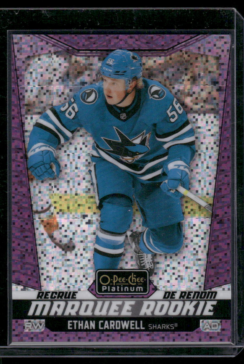 2024-25 O-Pee-Chee Platinum #294 Ethan Cardwell Violet Pixels