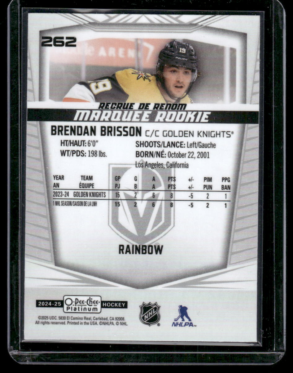 2024-25 O-Pee-Chee Platinum #262 Brendan Brisson Rainbow