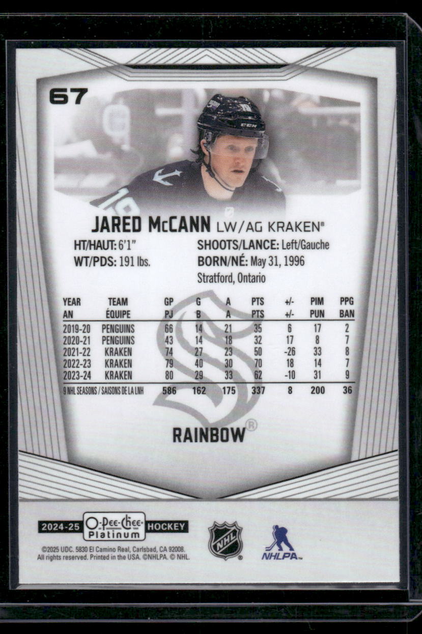 2024-25 O-Pee-Chee Platinum #67 Jared McCann Rainbow