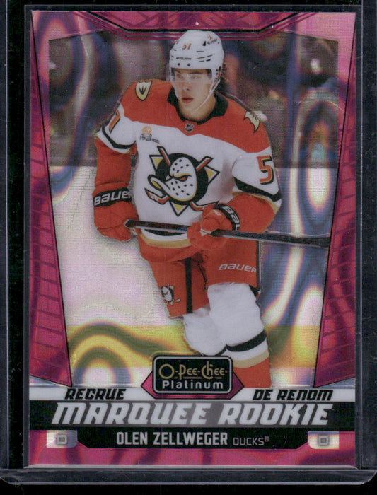 2024-25 O-Pee-Chee Platinum #207 Olen Zellweger Pink Magma