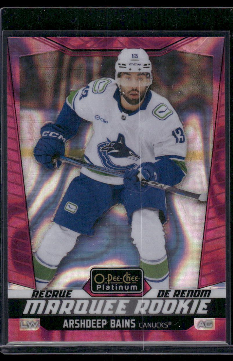 2024-25 O-Pee-Chee Platinum #261 Arshdeep Bains Pink Magma