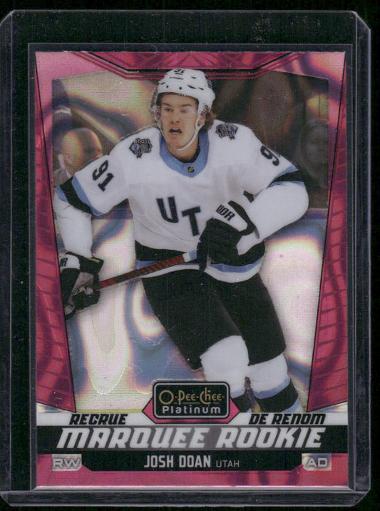 2024-25 O-Pee-Chee Platinum #254 Josh Doan Pink Magma