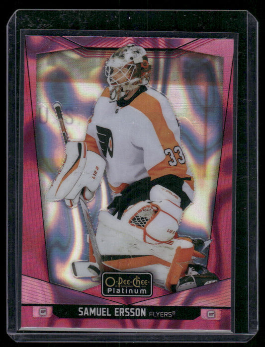 2024-25 O-Pee-Chee Platinum #141 Samuel Ersson Pink Magma