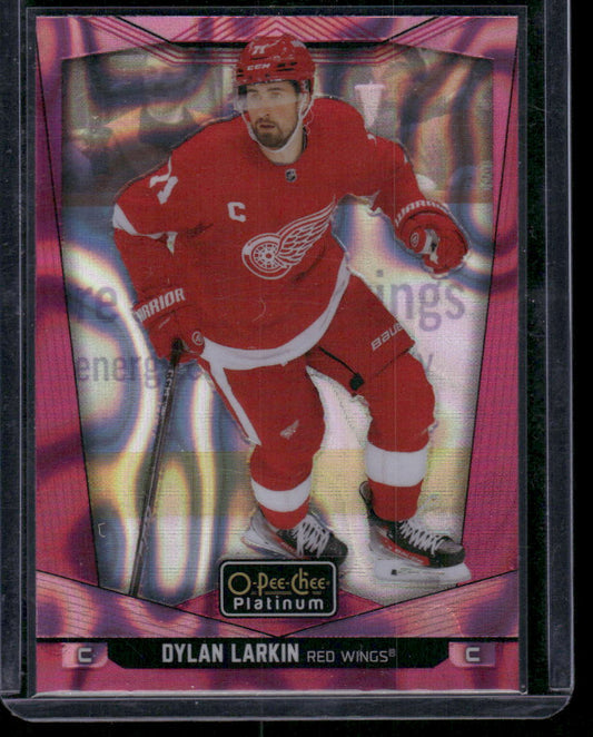 2024-25 O-Pee-Chee Platinum #113 Dylan Larkin Pink Magma
