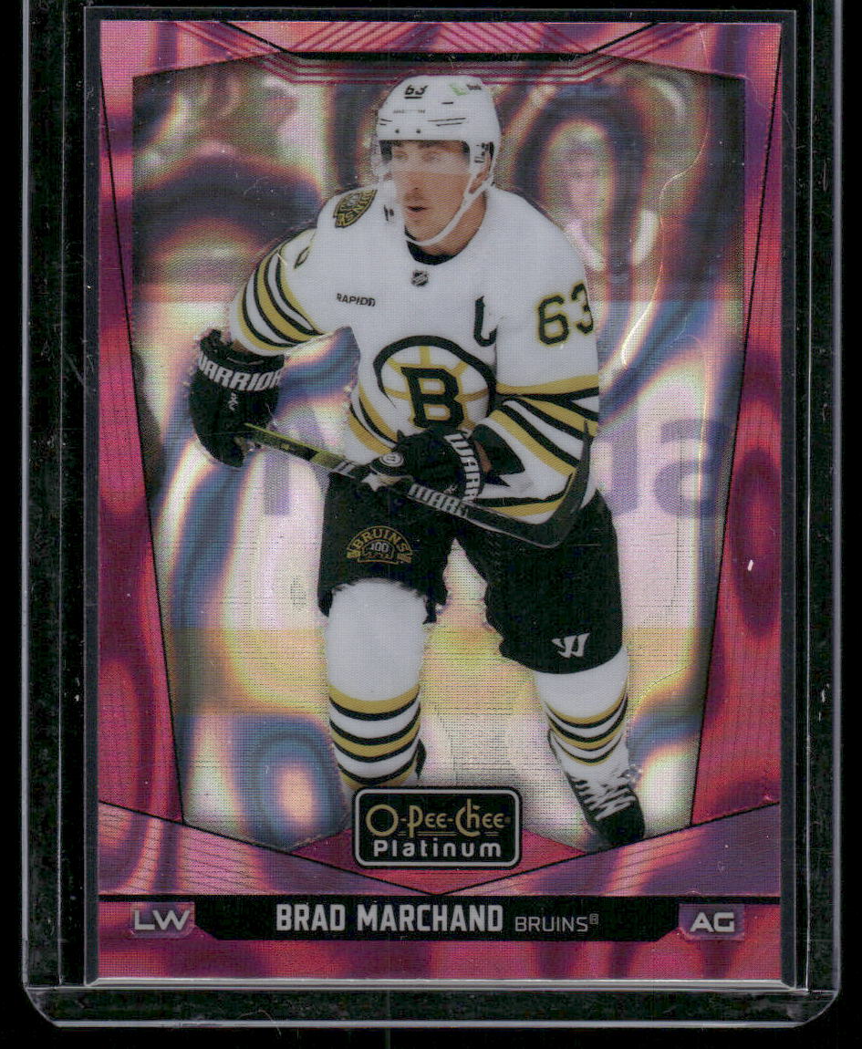 2024-25 O-Pee-Chee Platinum #3 Brad Marchand Pink Magma