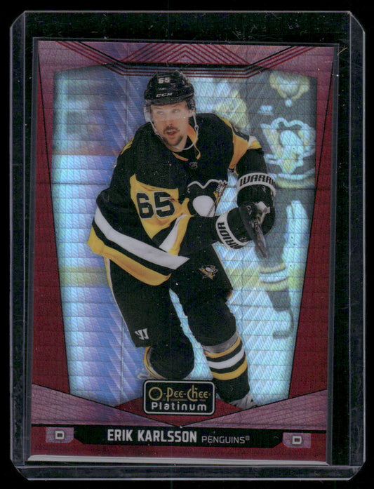 2024-25 O-Pee-Chee Platinum #44 Erik Karlsson Red Prism