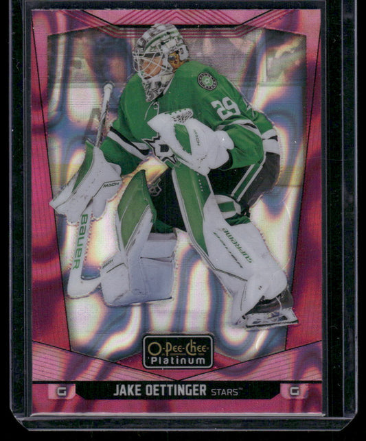 2024-25 O-Pee-Chee Platinum #191 Jake Oettinger Pink Magma
