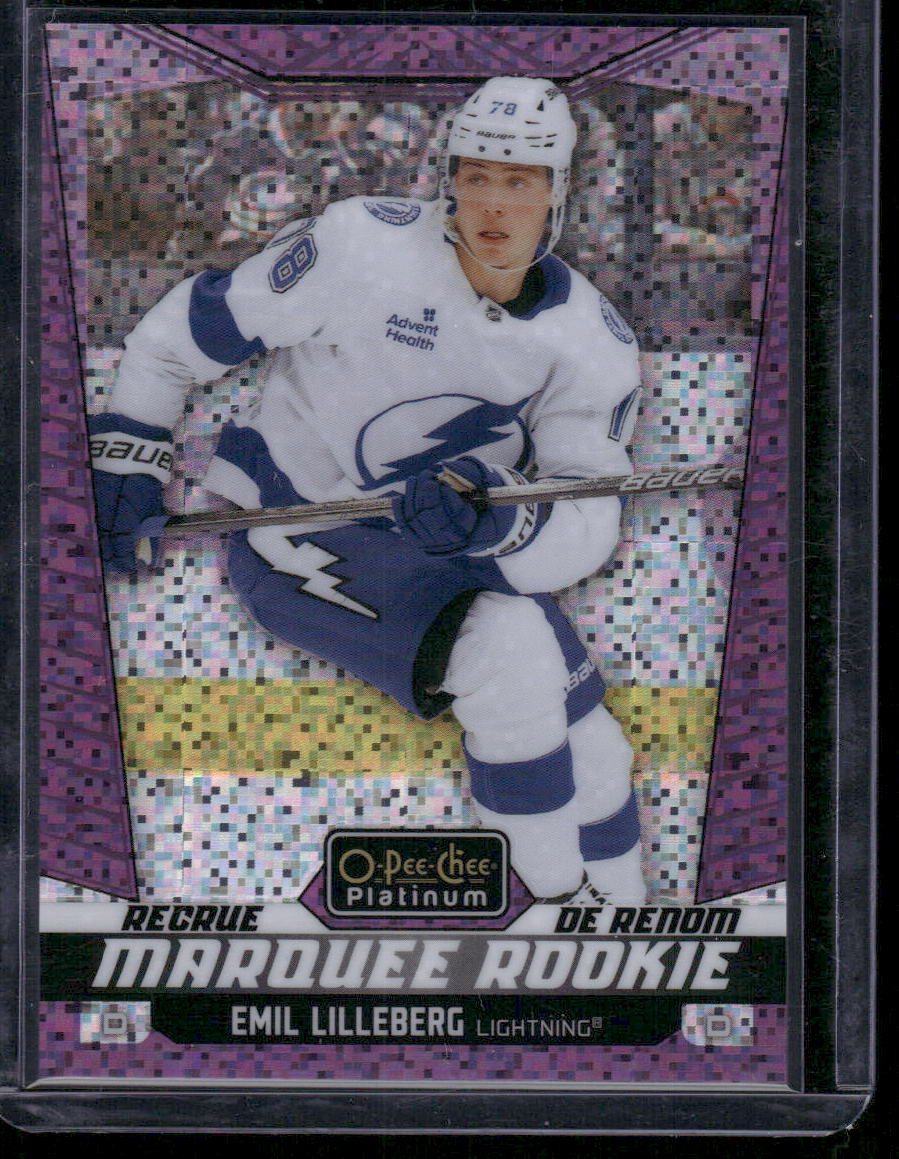 2024-25 O-Pee-Chee Platinum #256 Emil Lilleberg Violet Pixels