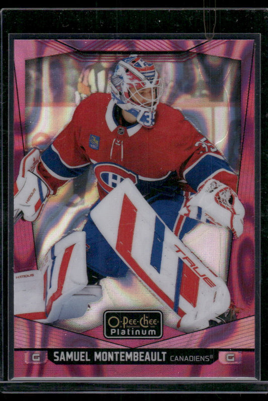 2024-25 O-Pee-Chee Platinum #96 Samuel Montembeault Pink Magma