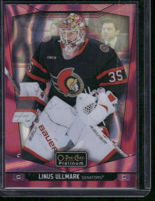 2024-25 O-Pee-Chee Platinum #62 Linus Ullmark Pink Magma