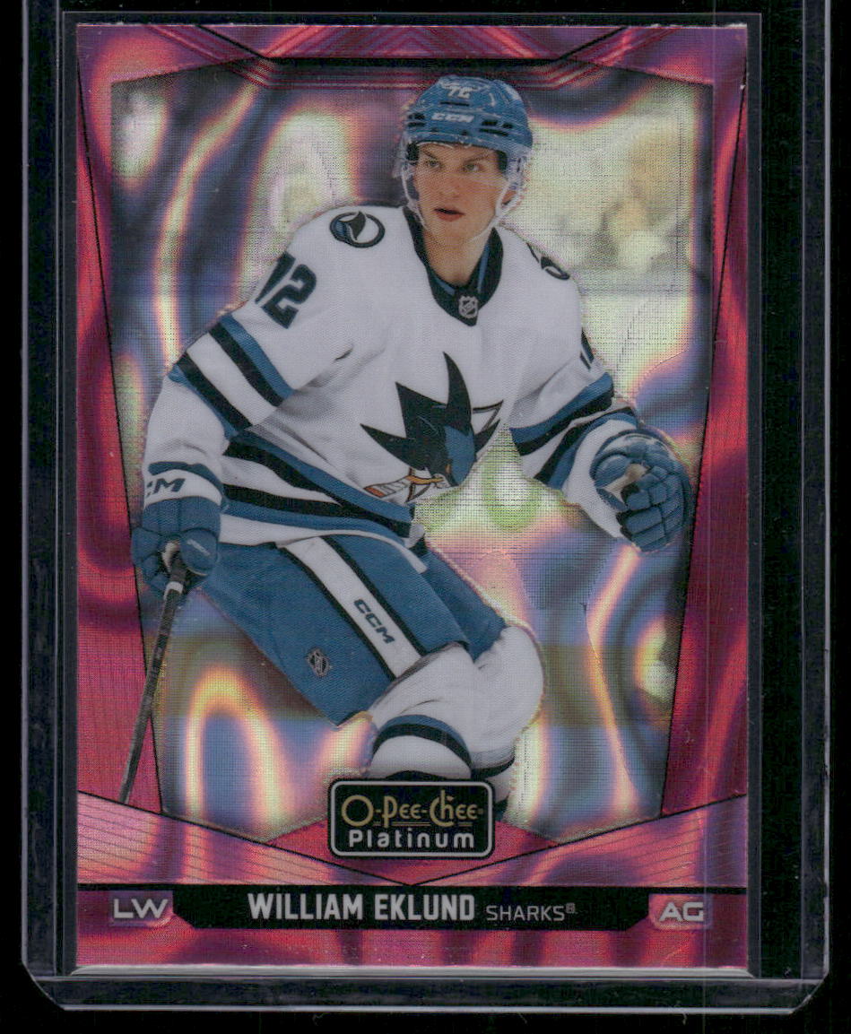 2024-25 O-Pee-Chee Platinum #19 William Eklund Pink Magma