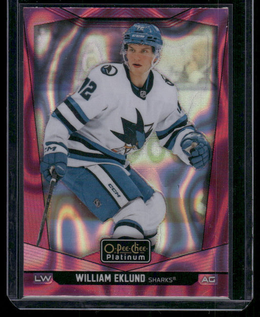2024-25 O-Pee-Chee Platinum #19 William Eklund Pink Magma