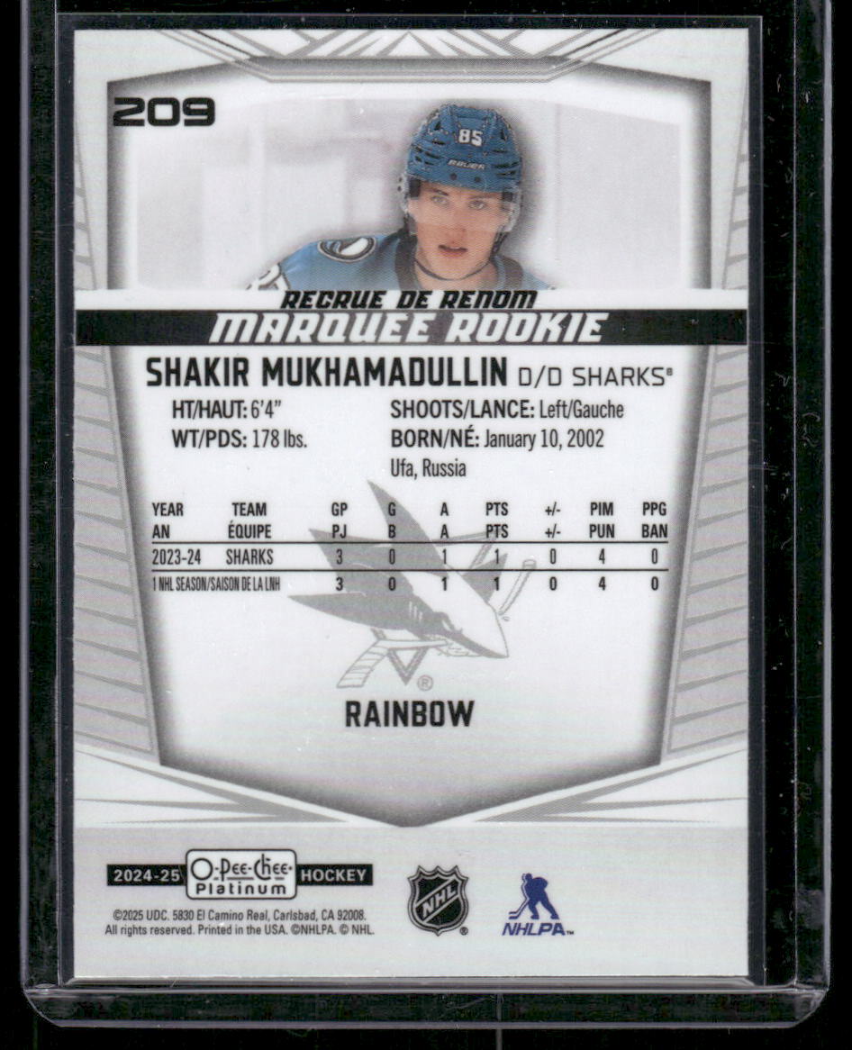 2024-25 O-Pee-Chee Platinum #209 Shakir Mukhamadullin Rainbow