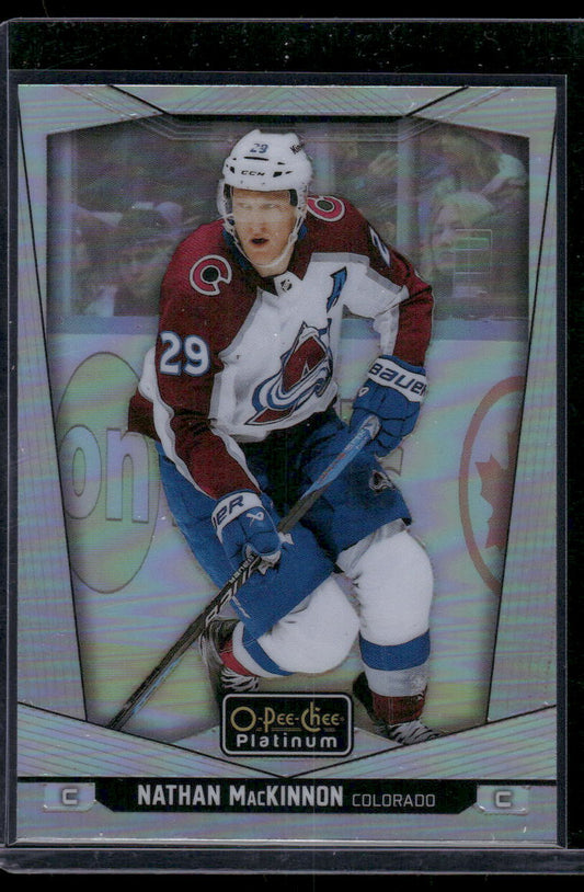 2024-25 O-Pee-Chee Platinum #90 Nathan MacKinnon Rainbow