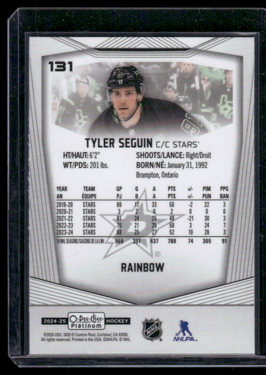 2024-25 O-Pee-Chee Platinum #131 Tyler Seguin Rainbow
