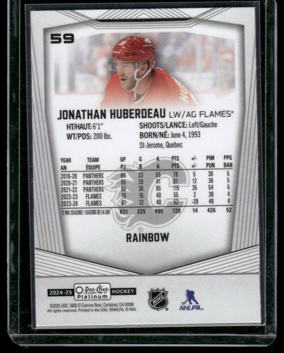 2024-25 O-Pee-Chee Platinum #59 Jonathan Huberdeau Rainbow