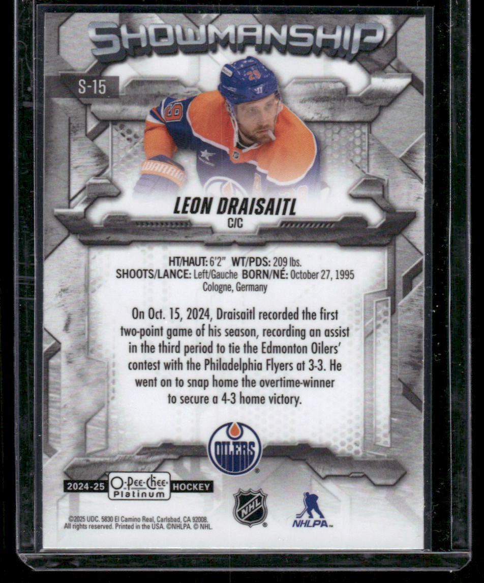 2024-25 O-Pee-Chee Platinum #S-15 Leon Draisaitl Showmanship