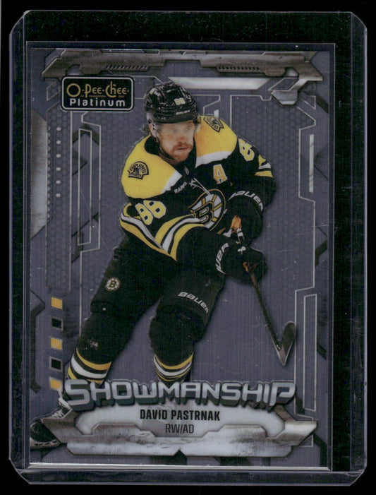 2024-25 O-Pee-Chee Platinum #S-18 David Pastrnak Showmanship