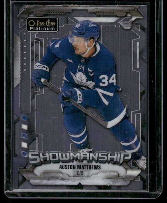 2024-25 O-Pee-Chee Platinum #S-21 Auston Matthews Showmanship