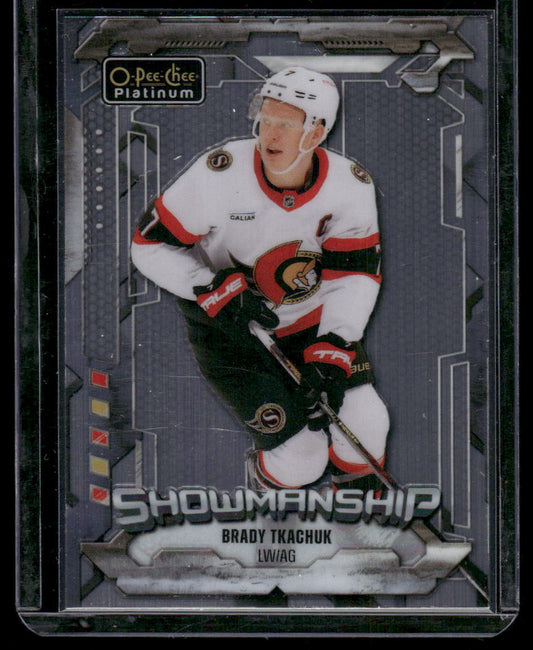 2024-25 O-Pee-Chee Platinum #S-3 Brady Tkachuk Showmanship