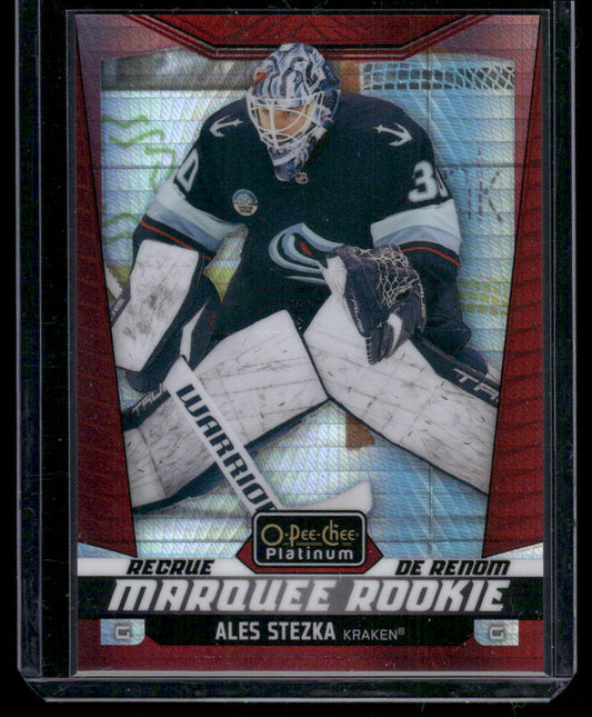 2024-25 O-Pee-Chee Platinum #298 Ales Stezka Red Prism #/199