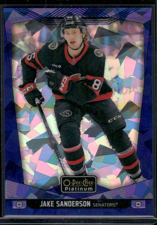2024-25 O-Pee-Chee Platinum #111 Jake Sanderson Blue Fragments #/125