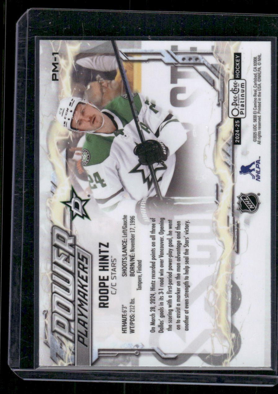 2024-25 O-Pee-Chee Platinum #PM-1 Roope Hintz Power Playmakers