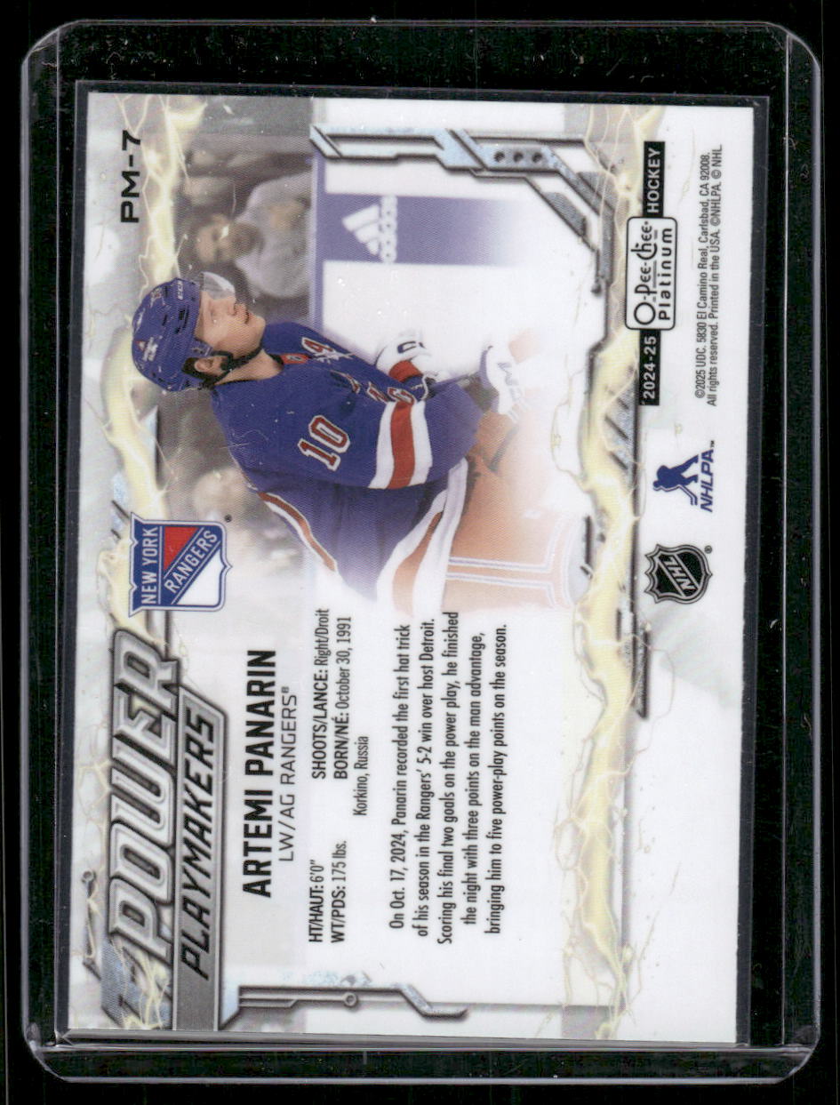2024-25 O-Pee-Chee Platinum #PM-7 Artemi Panarin Power Playmakers
