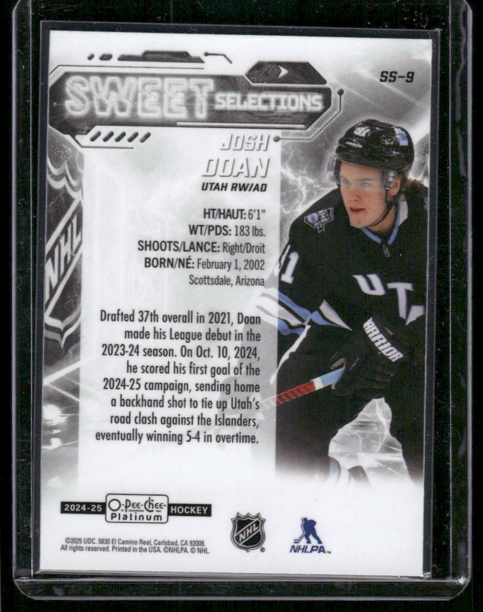 2024-25 O-Pee-Chee Platinum #SS-9 Josh Doan Sweet Selections