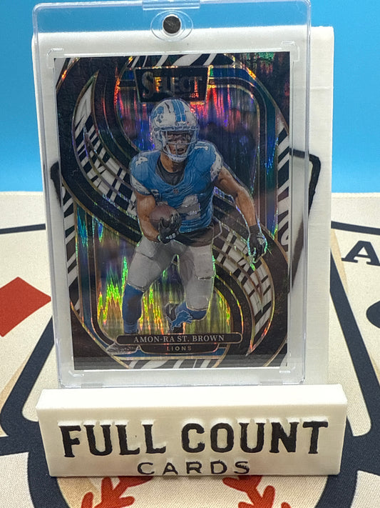 2024 Panini Select - Premier Level Amon-Ra St. Brown #105 Zebra Prizm