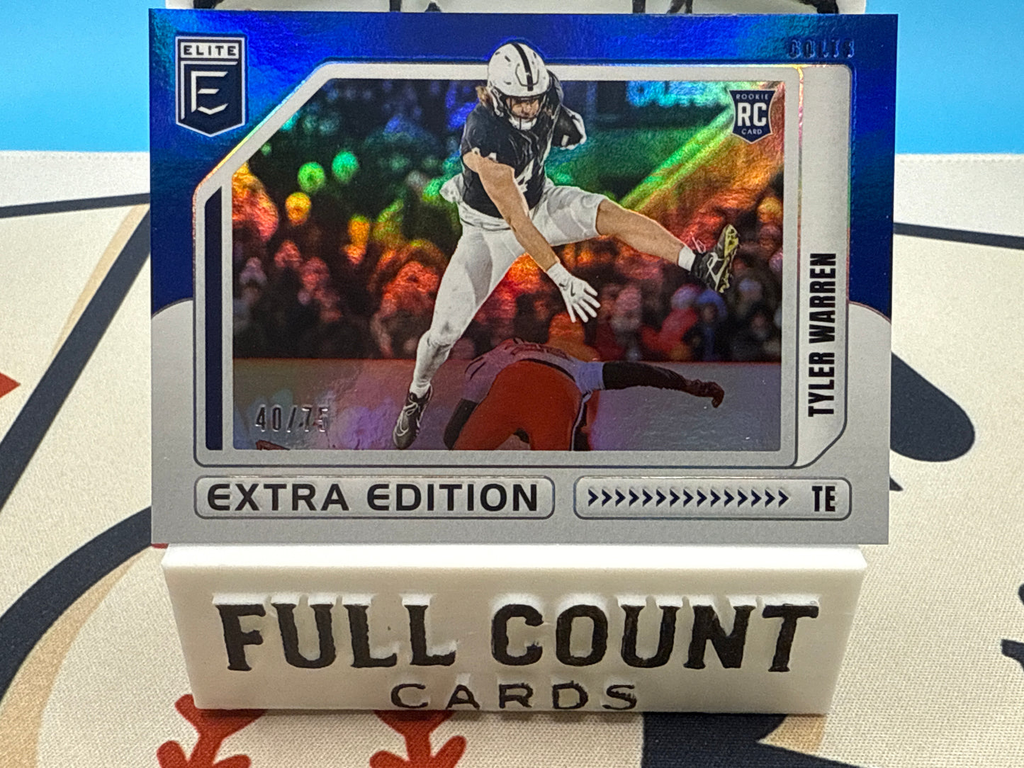 2025 Donruss Elite Tyler Warren Extra Edition Blue /75 Rookie – Colts