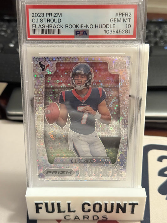 2023 Prizm CJ Stroud Flashback Rookie No Huddle PFR-2 Gem Mint PSA 10