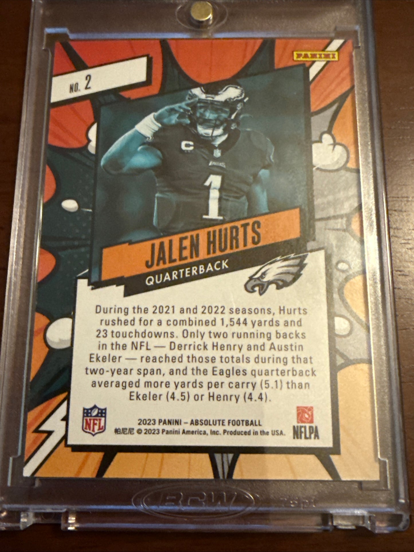2023 Panini Absolute Explosive Jalen Hurts SSP Case Hit #2 Eagles 🔥