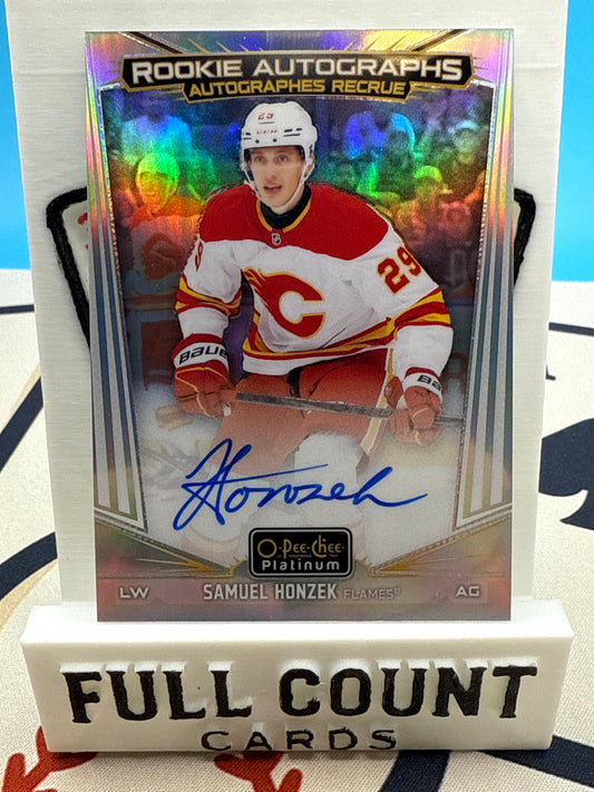 2024-25 O-Pee-Chee Platinum - Rookie Autographs Samuel Honzek #R-SH Rainbow