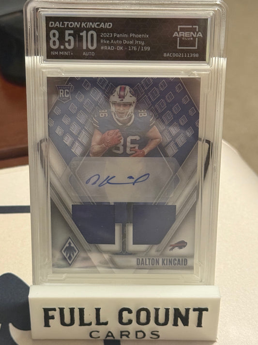 Dalton Kincaid Signed 2023 Panini Phoenix #176/199 Arena 8.5 AU10 (RC) RPA