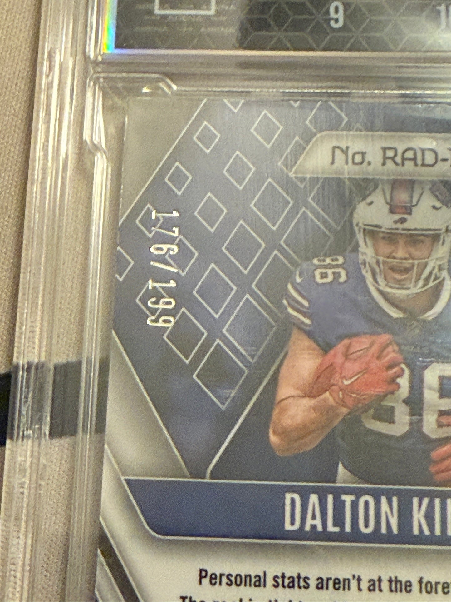 Dalton Kincaid Signed 2023 Panini Phoenix #176/199 Arena 8.5 AU10 (RC) RPA